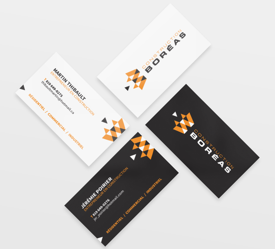 Construction Boréas - Cartes professionnelles