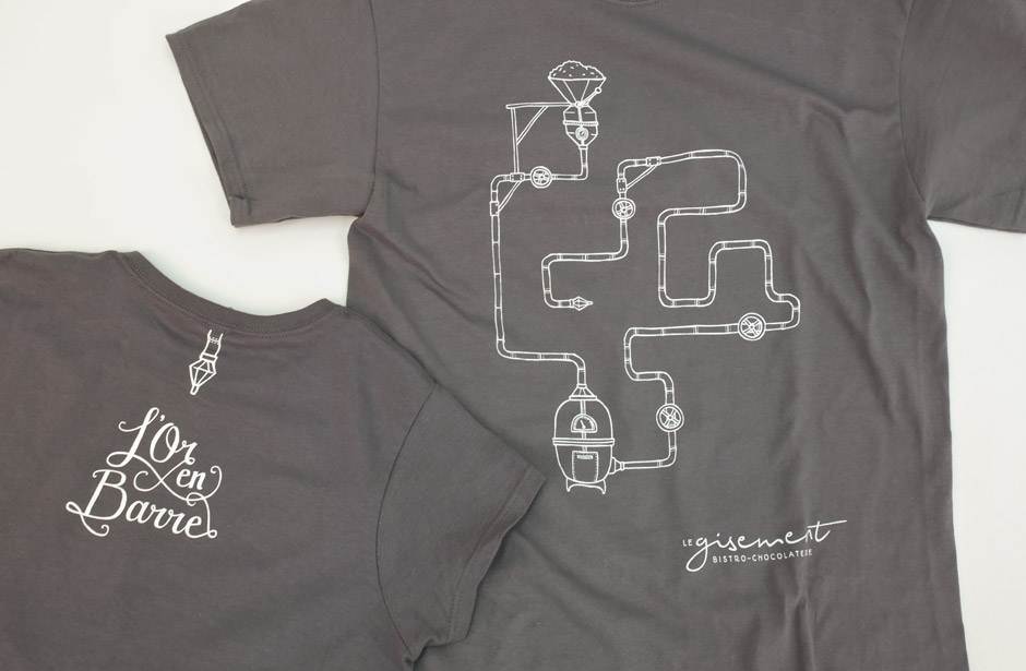 Chocolaterie Le Gisement - T-shirt - Avant/Arrière