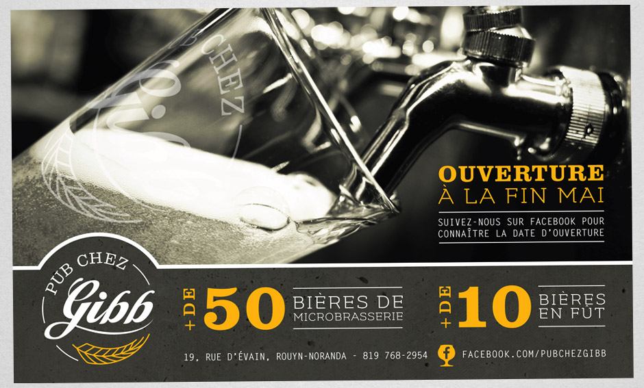 Pub Chez Gibb - Publicité journal