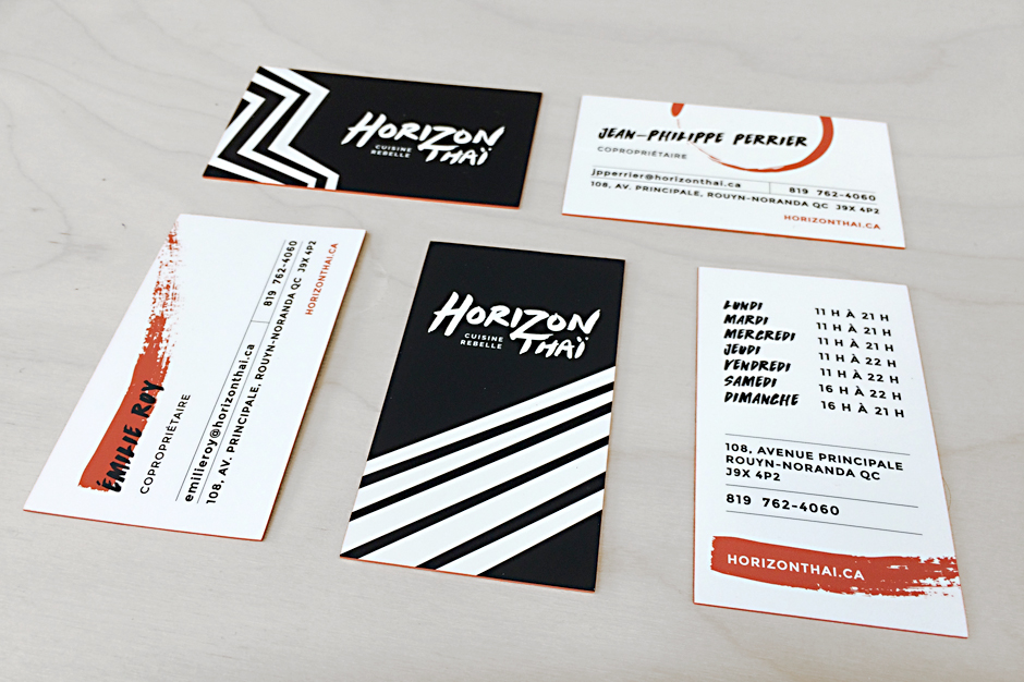 Cartes d'affaires - Horizon Thai
