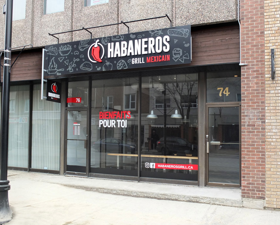 Habaneros - Enseigne extérieure du restaurant à Rouyn-Noranda