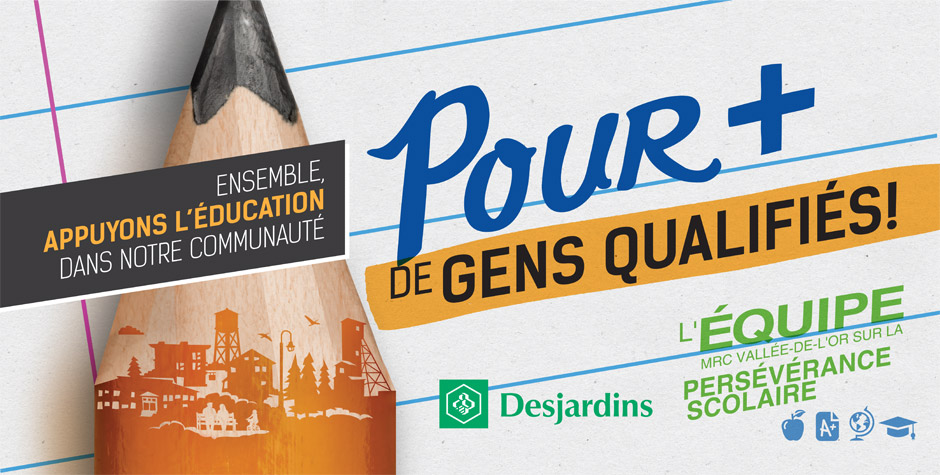 Équipe MRC Vallée-de-l'Or sur la persévérance scolaire - Pour plus de gens qualifiés