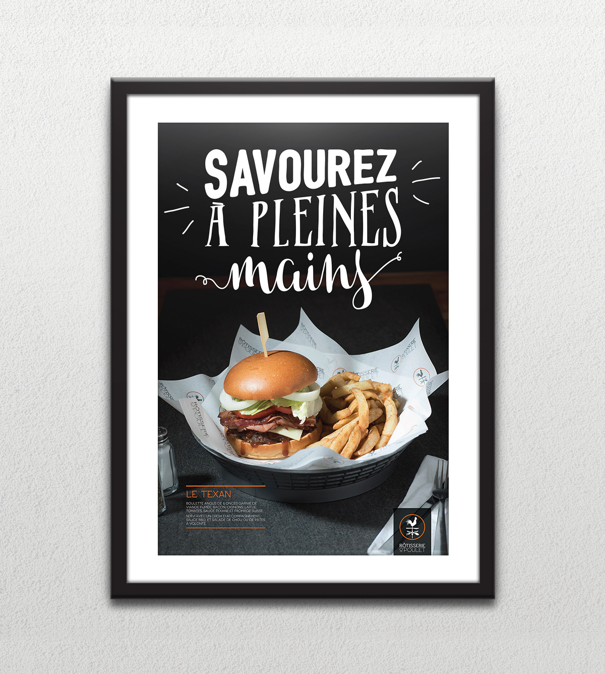 Affiche - Burger - Savourez à pleines mains