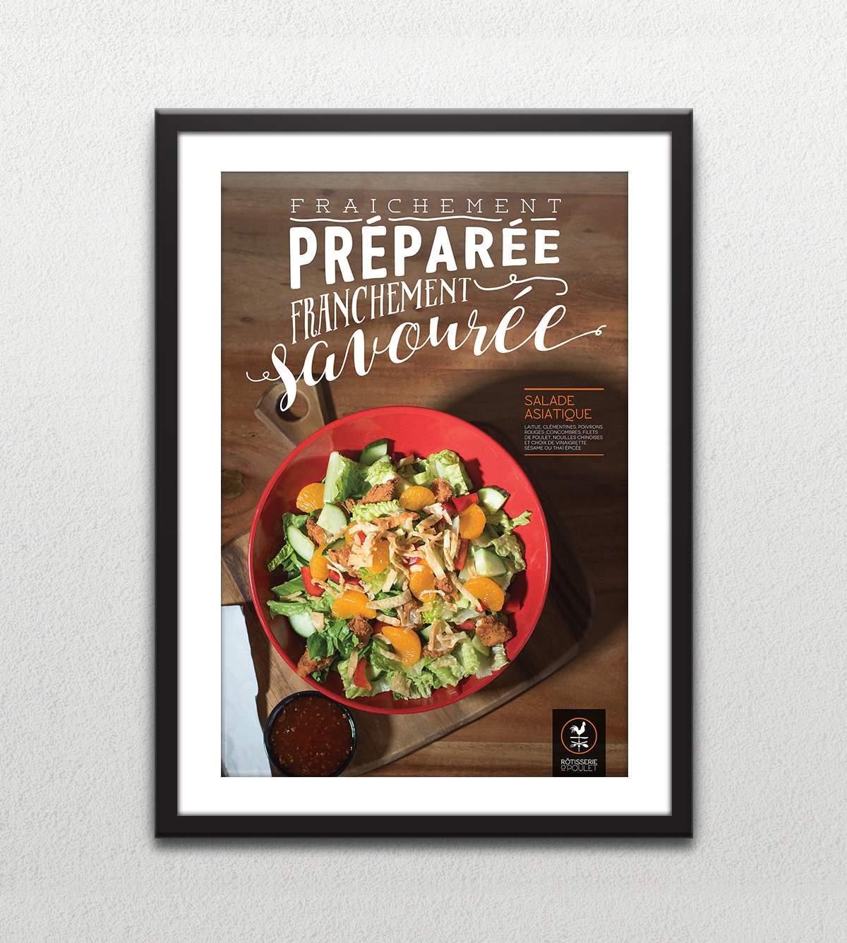 Affiche - Salade asiatique - Fraichement préparée franchement savourée