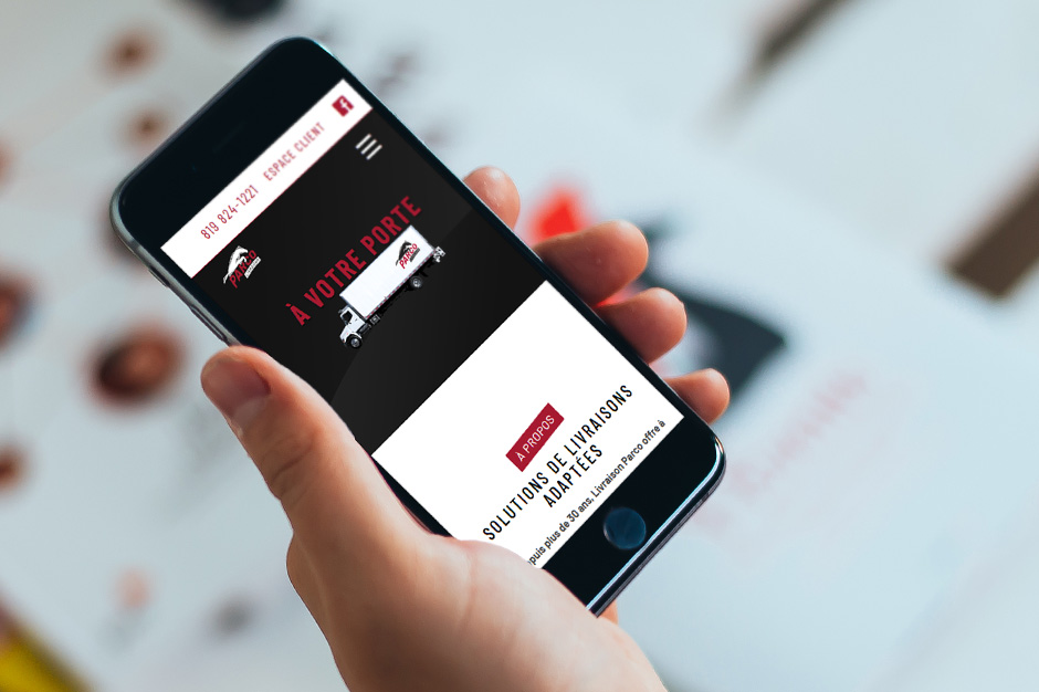 Livraison Parco - Site mobile
