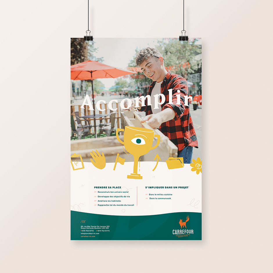 Affiche du Carrefour de Rouyn-Noranda - Accomplir