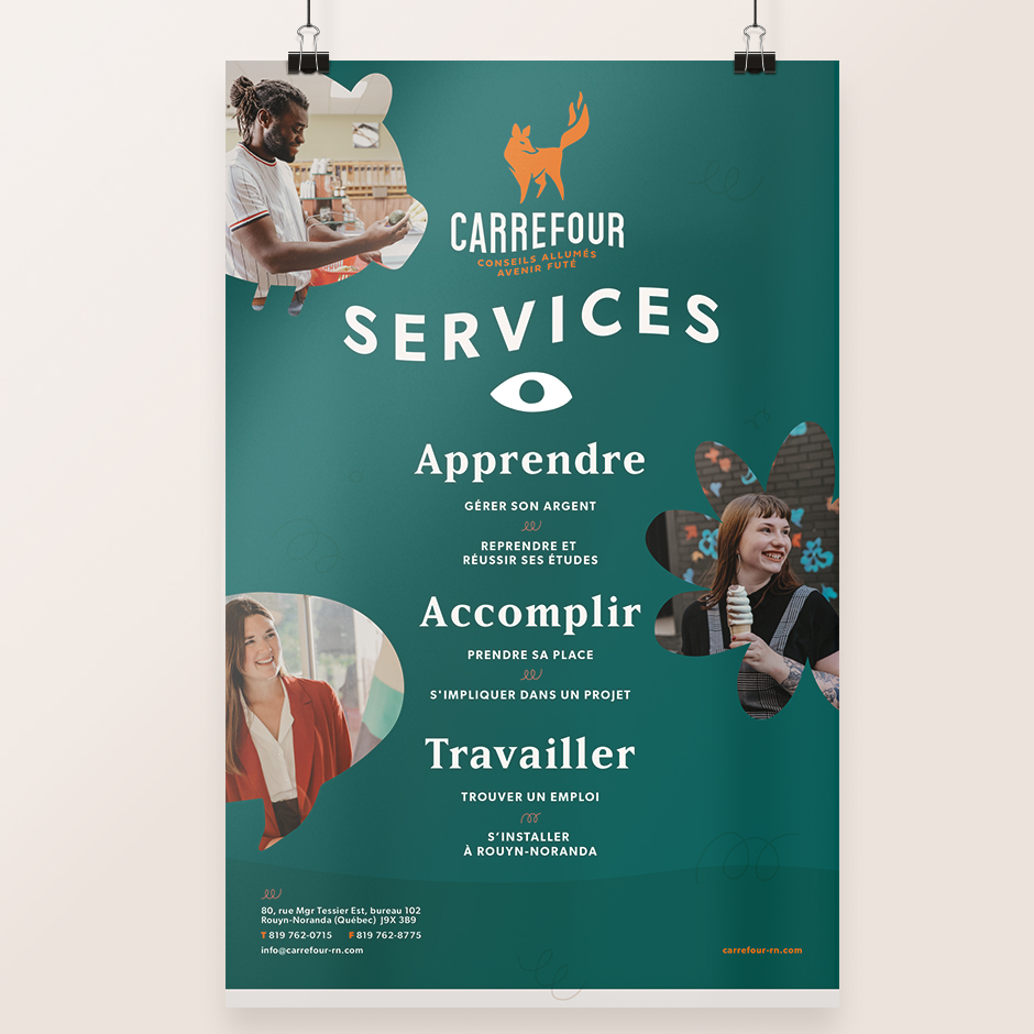 Affiche du Carrefour de Rouyn-Noranda - Services