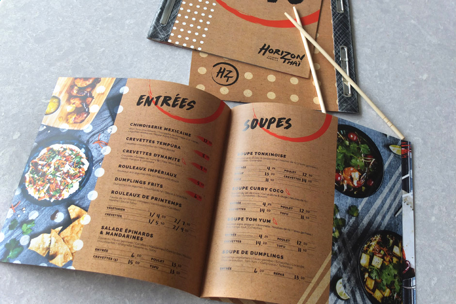 Menu entrées et soupes